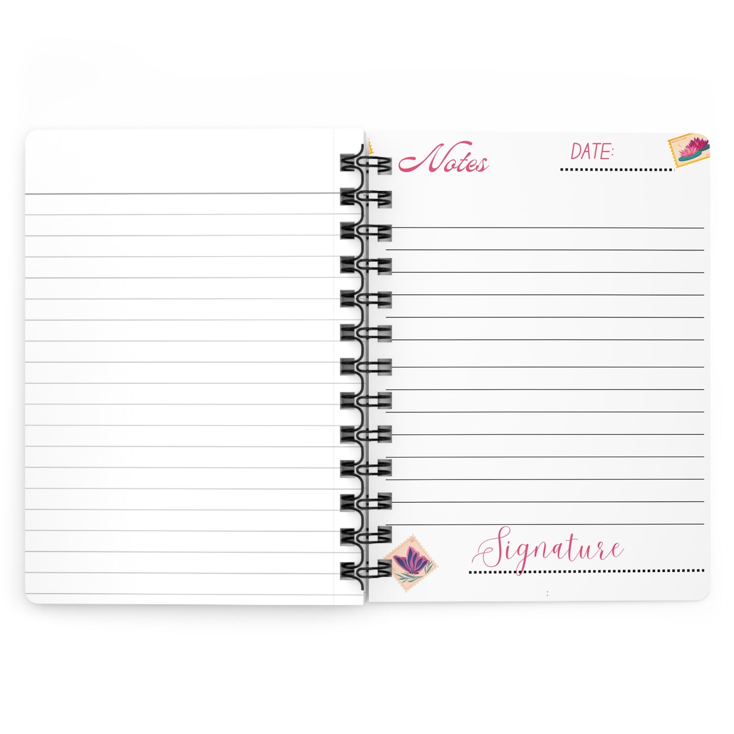 Floral 'My Journey' Spiral Journal — Botanical Notebook for Daily Reflection