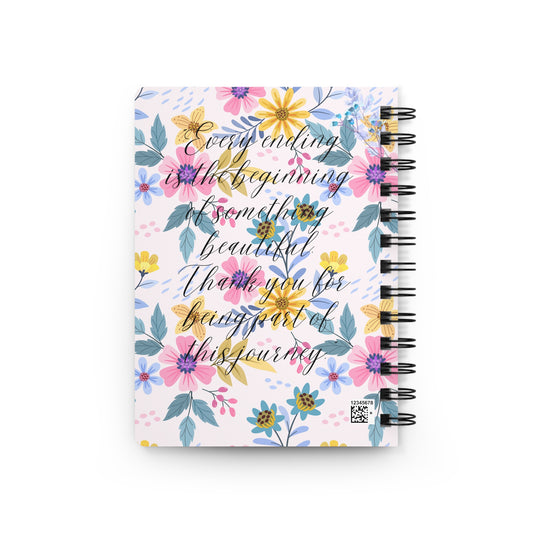 Floral Spiral Journal — "My Journal" / Inspirational Floral Notebook