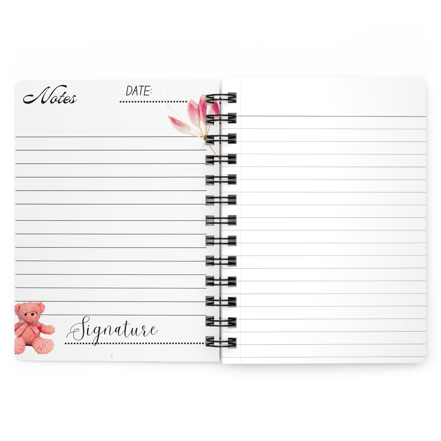 My Journal Spiral Notebook — Floral Red Line Art Spiral-Bound Journal for Notes & Daily Writing