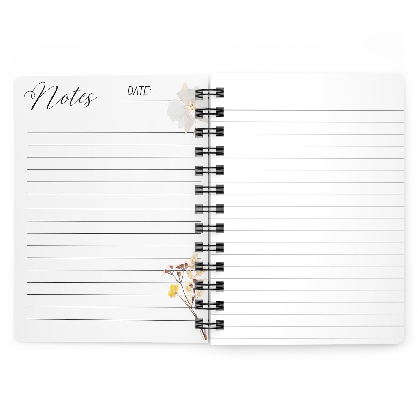 Floral Spiral Journal — "My Journal" / Inspirational Floral Notebook