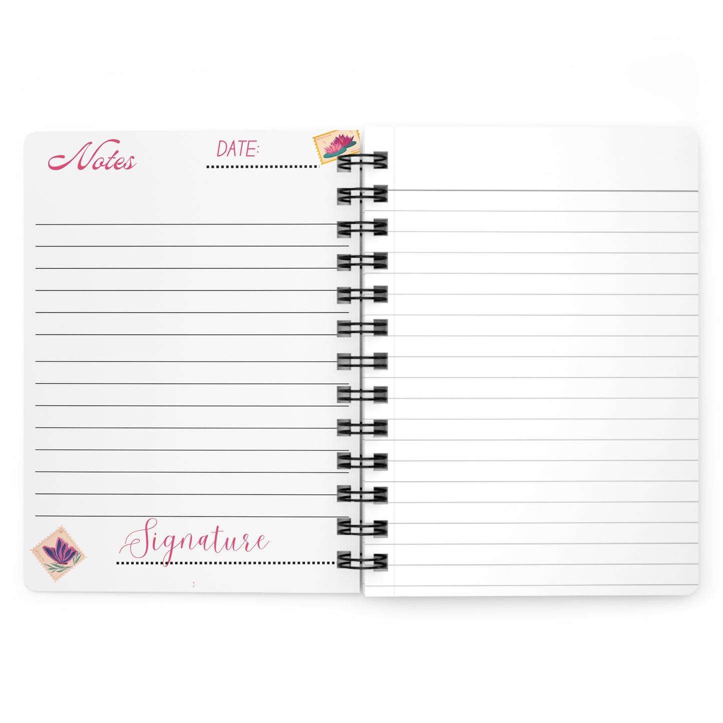 Floral 'My Journey' Spiral Journal — Botanical Notebook for Daily Reflection